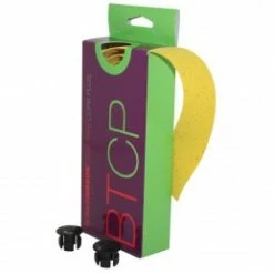 Marque Ruban De Guidon Bikeribbon Cork Plus Jaune Avec Liege