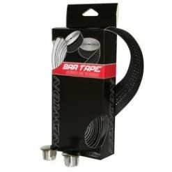 Marque Ruban De Guidon Newton Noir Effets Blanc Avec Bouchons (Super Resistante Et Confortable)