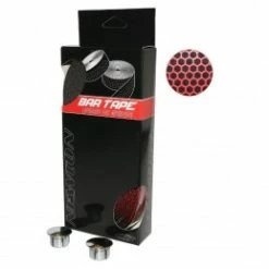 Marque Ruban De Guidon Newton Silicone Rouge-Noir Avec Bouchons