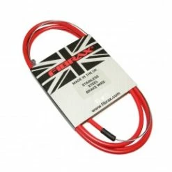 Marque Transmission Frein Fibrax Fcb Rouge-Cable Inox Pour Route-Vtt (Unité) Avec Embouts De Gaine